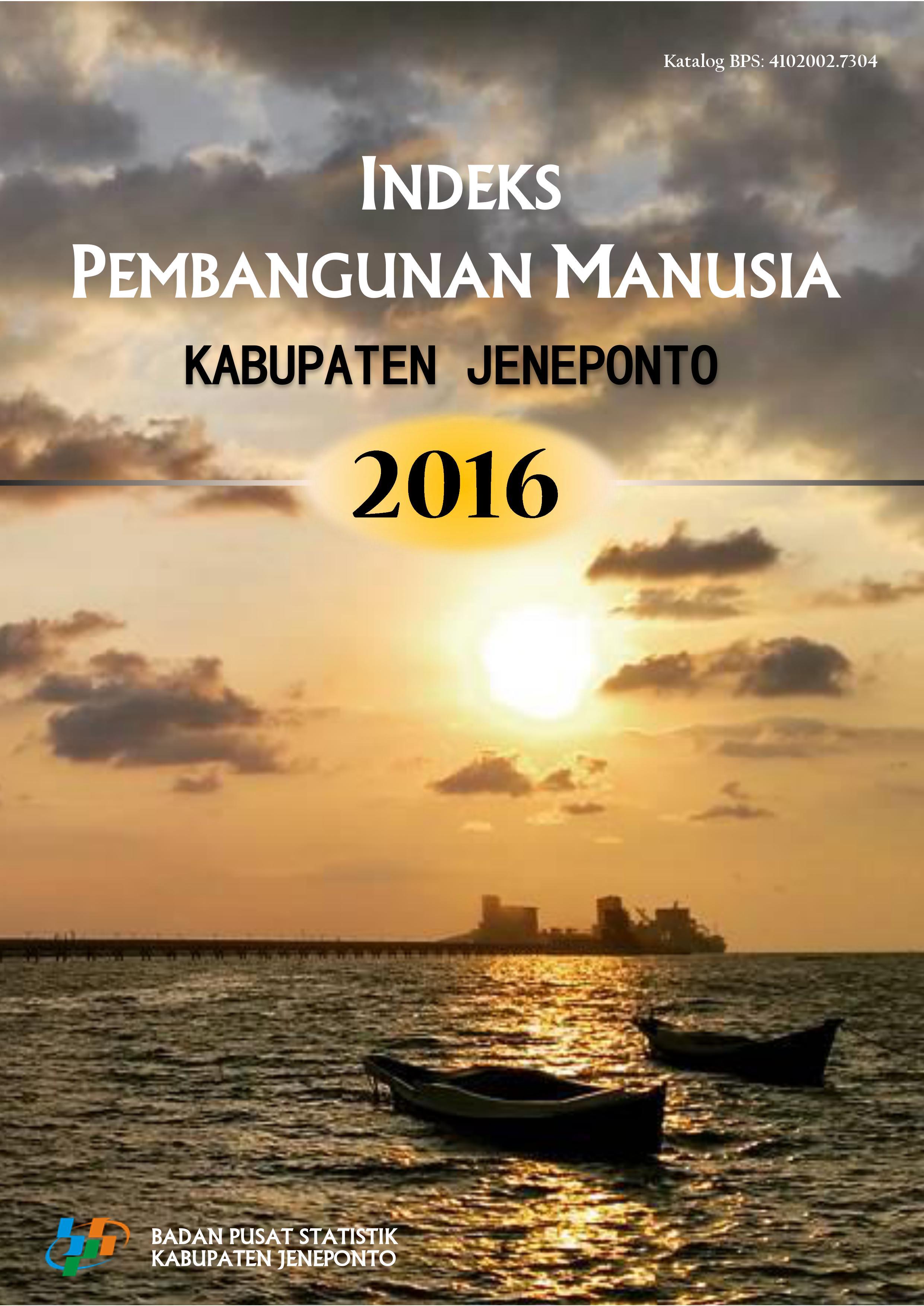 Human Development Index of Jeneponto 2016